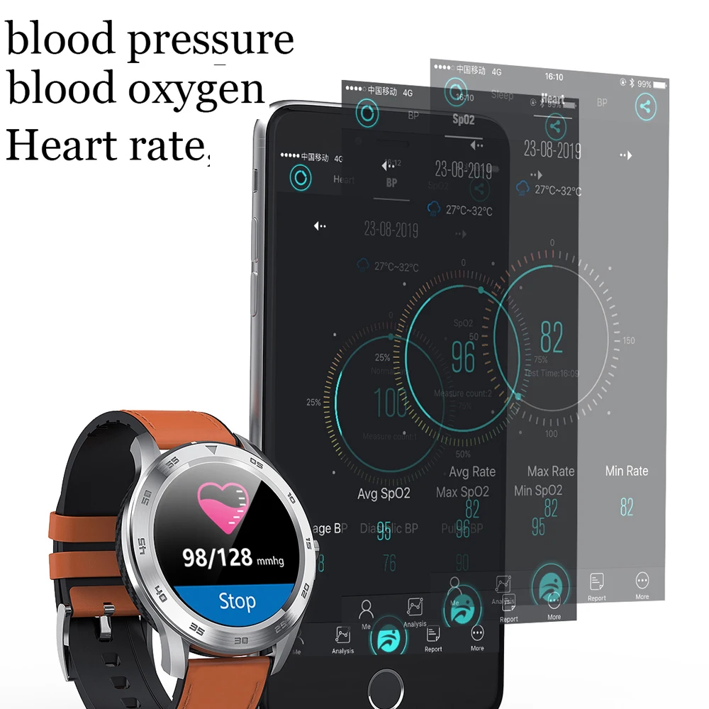 Бизнес Смарт-часы с бесплатным ремешком, мужские ЭКГ PPG пульсометр, кровяное давление, умные часы IP68, водонепроницаемые, несколько спортивных часов