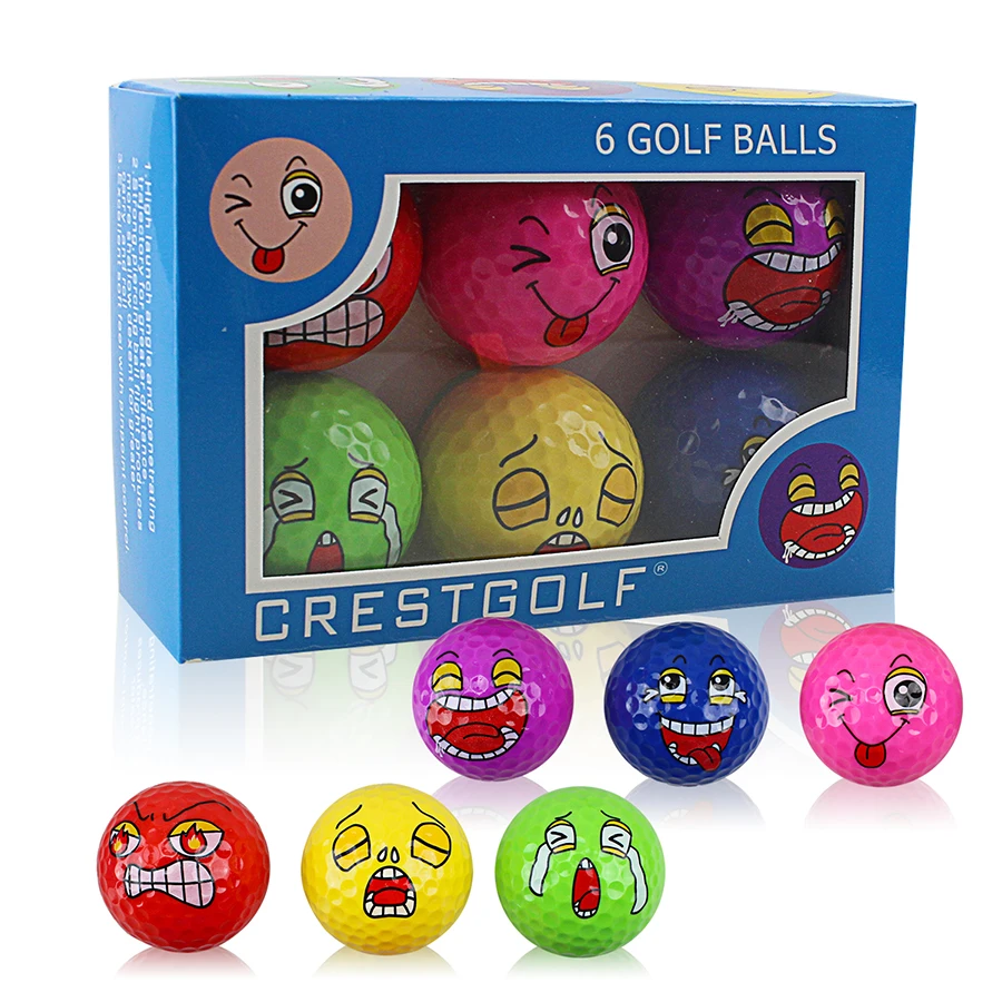 CRESTGOLF мяч для игры в гольф-детский подарок на день рождения-гнев холодный крик смех Плюется счастливый новейшие мячи для гольфа Аксессуары для гольфа - Цвет: Mixed