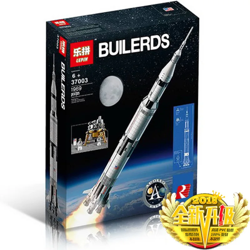 

In stock 37003 Apollo Saturn V Launch Vehicle Model Building Blocks Toy Creative Compatible with All brands 21309 Toy Hobby