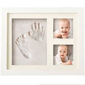 

Cute Baby Photo frame DIY handprint Imprint Air Drying Soft Clay Footprint Kids Casting Parent-child hand inkpad fingerprint