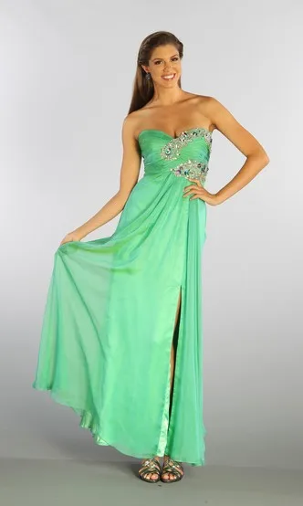 Зеленое платье пышные платья для женщин vestidos formales Длинные бальные платья с кристаллами и бисером платья для выпускного вечера - Цвет: Зеленый