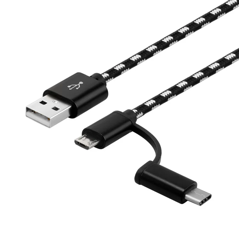 2 в 1 2.1A USB кабель для samsung Xiaomi мульти Быстрая зарядка зарядное устройство usb type C type-c Micro USB кабель для мобильного телефона