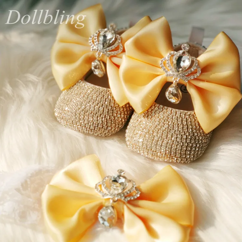 Diamond-Shoes Sparkly-Prewalkers Infant Baby Little-Girl Crown Bling Handband Jewels