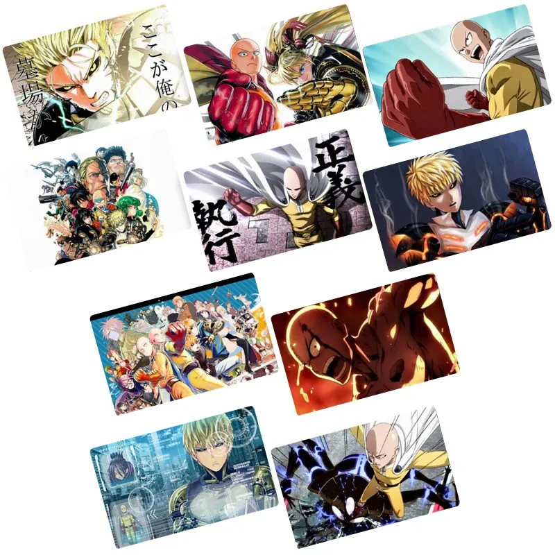 10 шт./компл. Cool ONE PUNCH-MAN карта аниме наклейки; классические игрушки мультфильм DIY идентификатор автомобиля карты наклейки декор подарки для детей игрушки