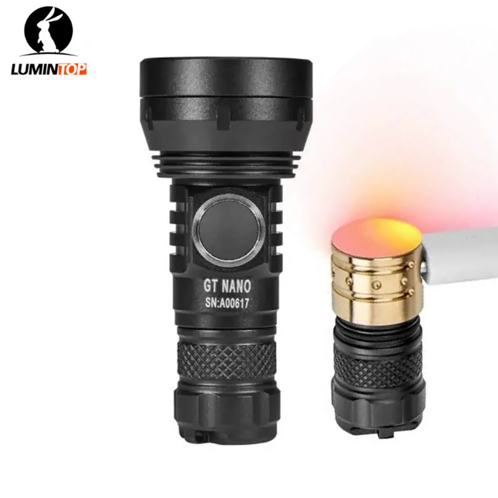 LUMINTOP GT Nano Mini Flashlight 450 Lumen Rechargeable Keychain Light 10180 Battery for Search Rescue Outdoor Sports