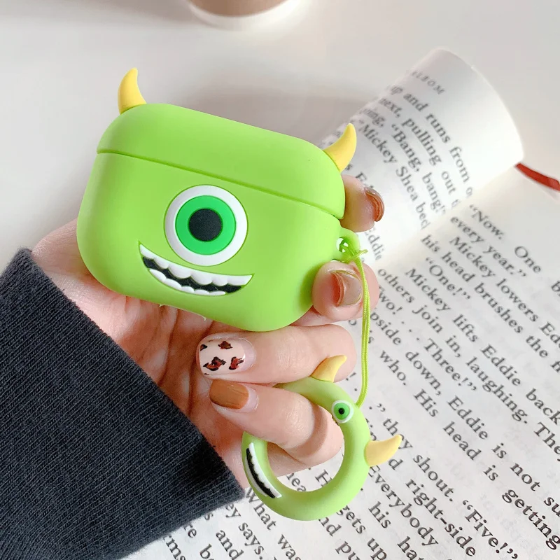 Новинка для AirPods pro Чехол милый 3D милый мультфильм Наушники Монстр ...