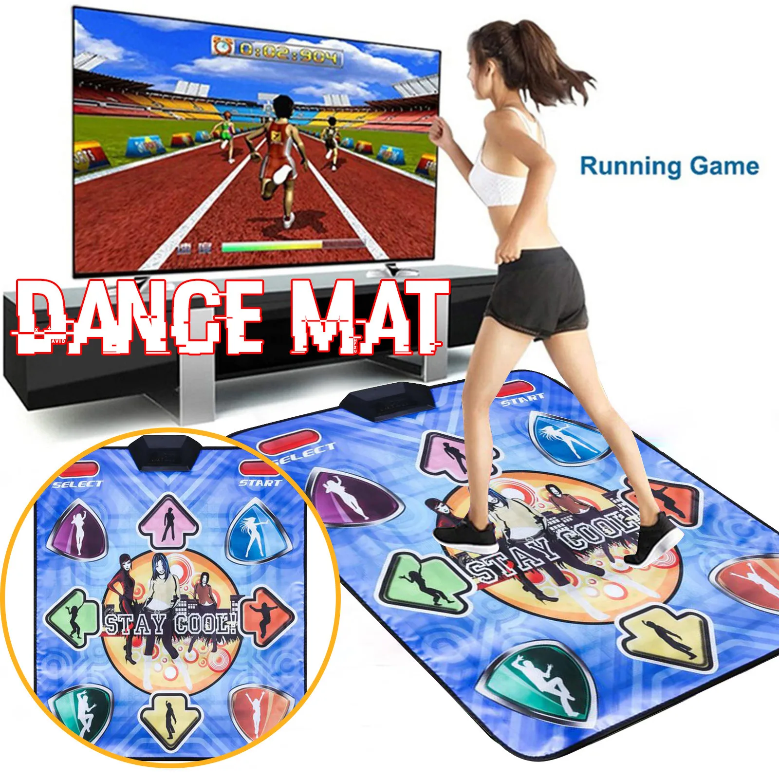 Dancing Mat Non-slip Dancers Mat Cushion Feeling Game Yoga Game Blanket D Recreational Fntertainment Gaming Accessories