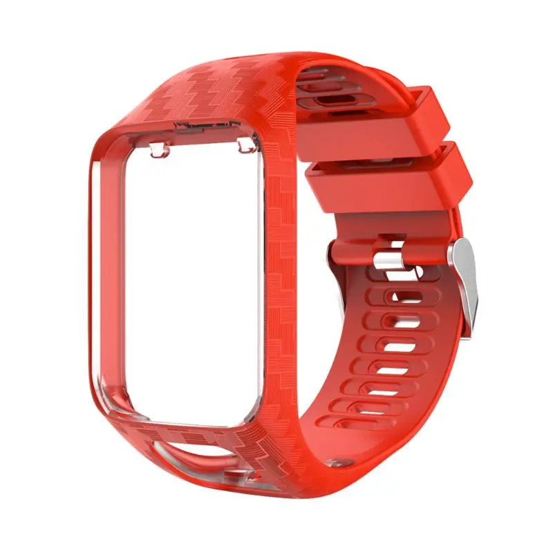 Ремешок на запястье мягкий силиконовый браслет регулируемый гибкий Спортивный ремешок аксессуары для TomTom 2 3 T4MD - Цвет ремешка: Red