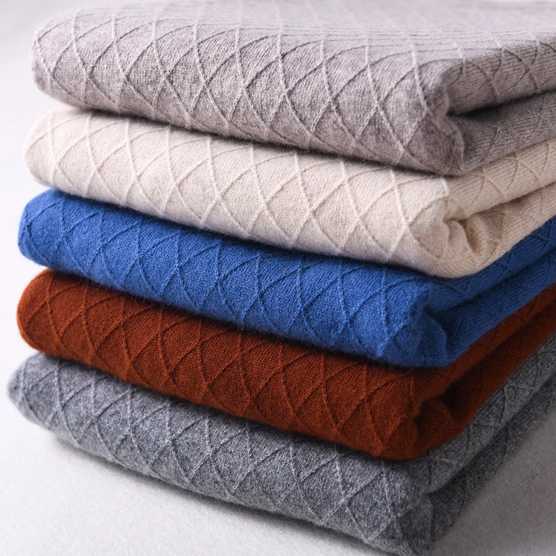 Sparsil Men 100% Cashmere Sweater O-Neck Geometric Pattern Warm Pullovers Full Sleeve Solid Color Jumpers Boys Sparsil Men 100% Cashmere Sweater O-Neck Geometric Pattern Warm Pullovers Full Sleeve Solid Color Jumpers Boys