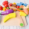 1PCS Magnetic Wooden Cutting Fruit Vegetables Food Toys Pretend Play Simulation Kitchen Model Educational Toys For Children Kids 3