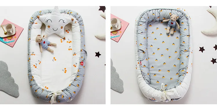 Портативный Детские гнездо кровать детская кроватка для путешествий новорожденных кроватки Детские Кокон младенческой колыбели детская люлька детская бампер для детской кроватки