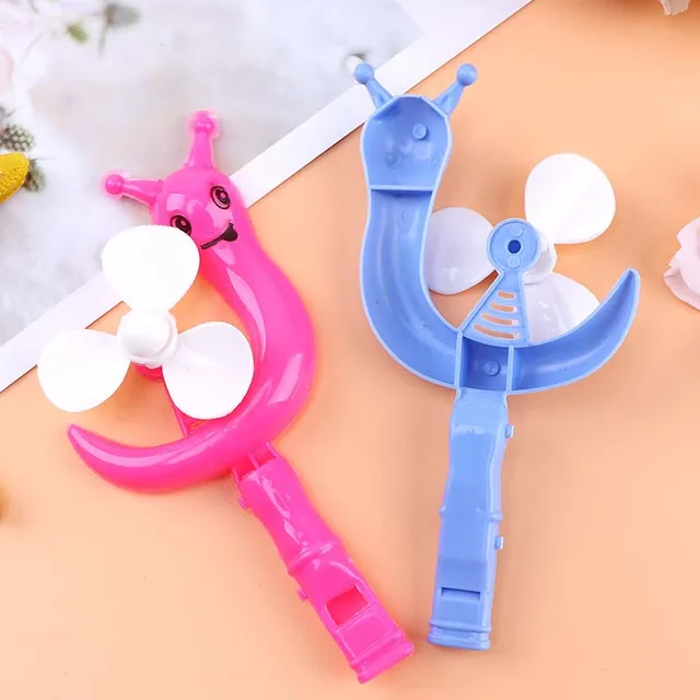 5Pcs Baby Kids Classic Toy Windmill Cartoon Shape Small Windmill Whistle Developmental Outdoor Handle Toy Pinwheel Wind Spinner 2