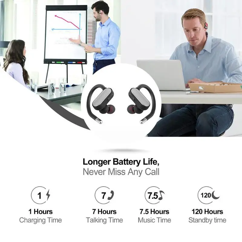 TWS-C2 Беспроводная Bluetooth 5,0 гарнитура сенсорное управление наушники с микрофоном