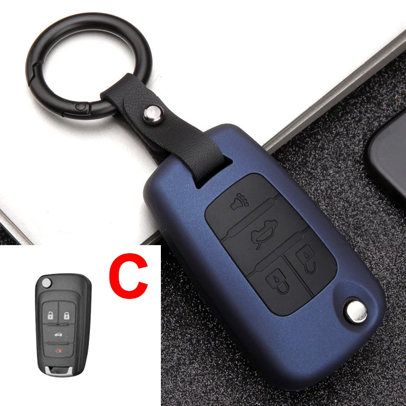 ABS+ силиконовый чехол для ключей от машины чехол для Chevrolet Chevy Cruze Trax Aveo Trax Opel Astra Corsa Lova Epica аксессуары для автомобиля Stying - Название цвета: C Blue