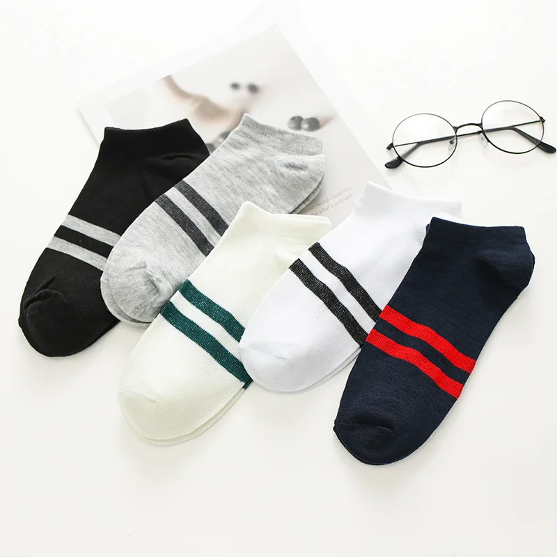 Happy Socks 5 пар весенних и осенних японских Ретро классических однотонных мужских носков модные повседневные спортивные впитывающие пот - Цвет: 03