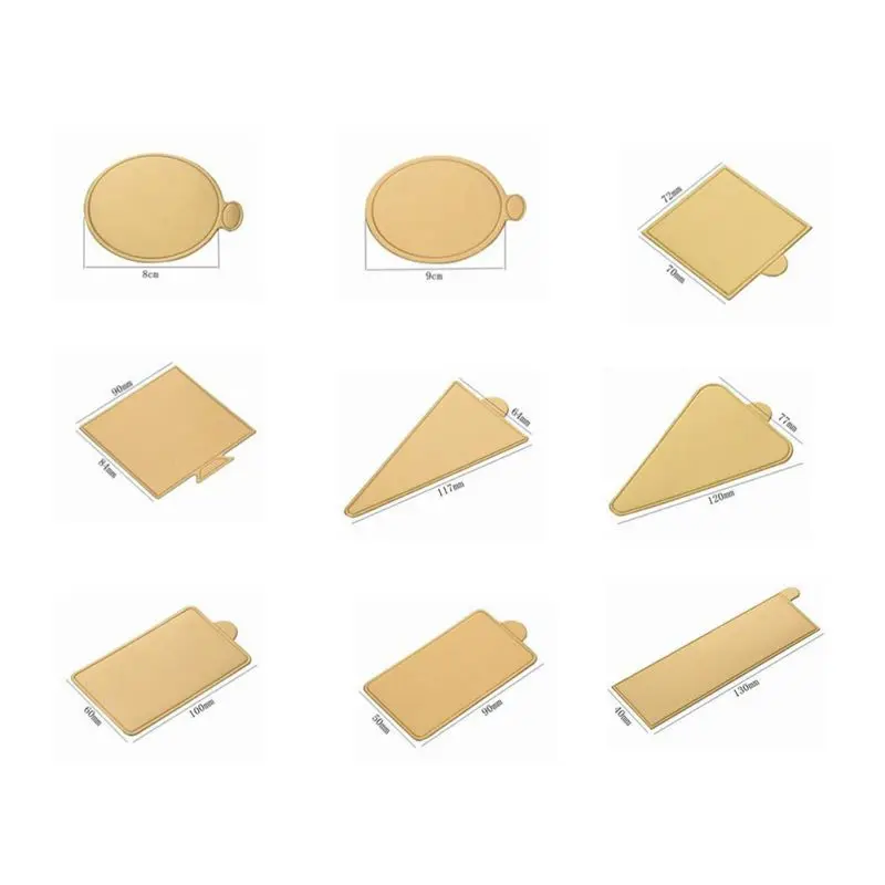 100 шт./компл. золота мусс нижние пены торт Нижняя пластина картона мульти-shape форме, благодаря чему создается ощущение невесомости с десерт лоток для украшения тортов