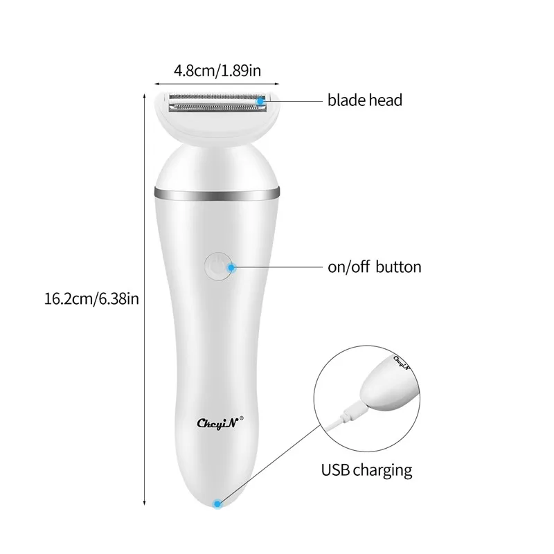 Depilação para Mulher Depilador sem Fio Remoção do Cabelo de Corpo Ckeyin Elétrico Lady Shaver Facial Indolor Inteiro Recarregável Navalha 51 6 elétrico lady shaver facial indolor remoção do
