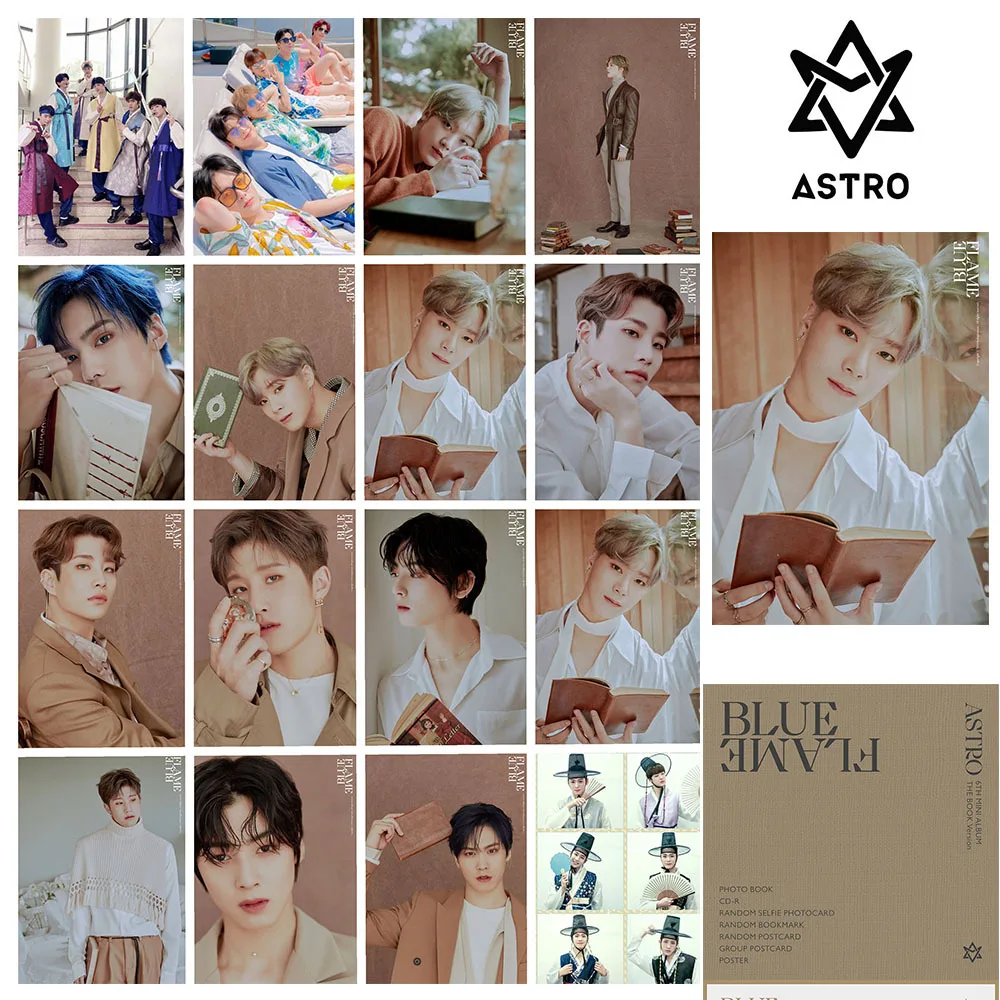 16 шт./компл. Kpop Astro членов фото карты новый альбом голубого пламени высокое