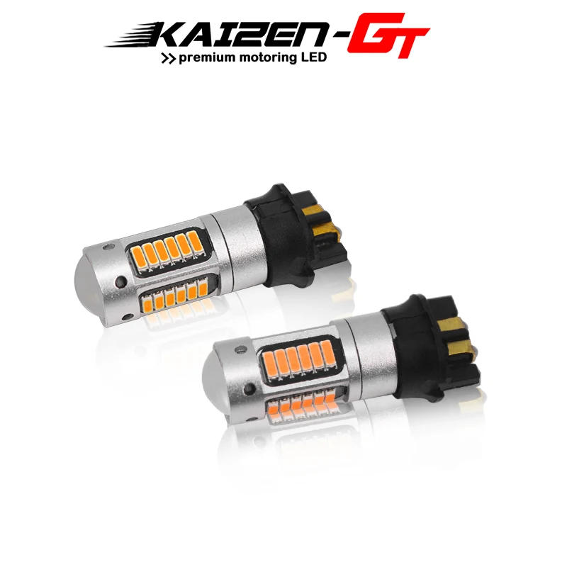 Светодиодные лампы PWY24W PW24W для Audi A3 A4 MK7 Golf CC Ford Fusion поворотников без hyper flash 2 шт. 12 В