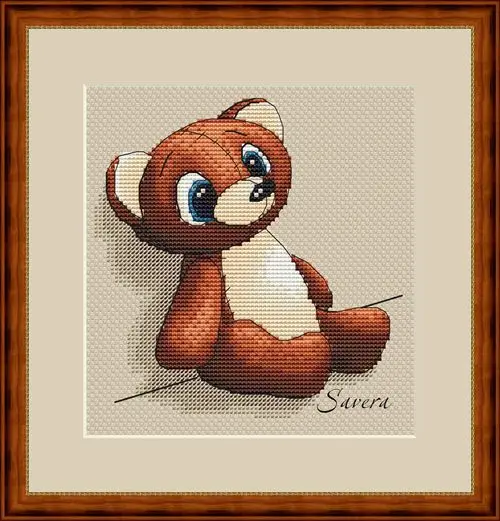 

HH Gold Collection Counted Cross Stitch Kit Cross stitch RS cotton with cross stitch chemical experiment Cartoon Toy Bear