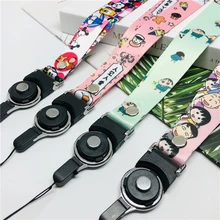 Шнур ключ мультфильм персонаж бандажный Ключ ID тренажерный зал мобильный телефон для iphone просо с USB значок клип меховой брелок для телефона оболочка lanya