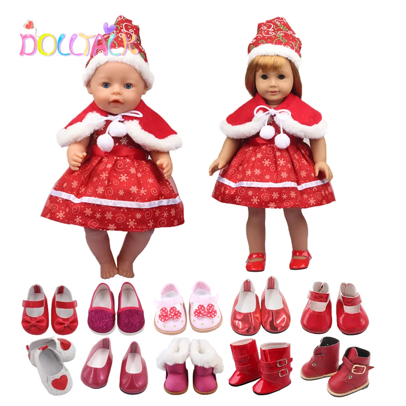 Аксессуары для игрушек рождественское платье куклы 18 дюймов с шапкой подходящая