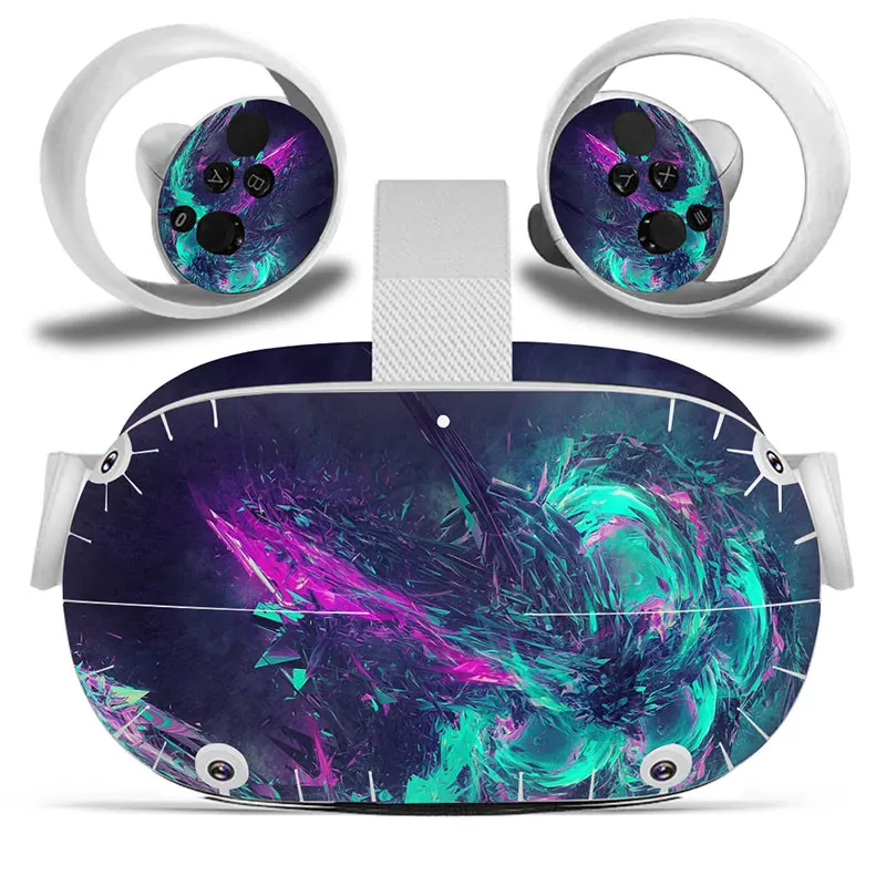 Cool design for Oculus Quest 2 VR Sticker Headset Virtual Reality Decals Protective PVC Skin for Oculus Quest 2 VR skin sticker