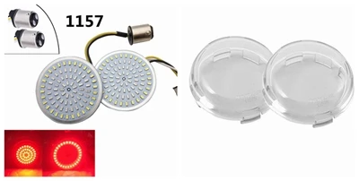 Set A white 2 дюйма светодиодный указатель поворота комплект для мотоцикла 1157 Белый/янтарный передний указатель поворота лампы 1156 сзади указатели поворота для Street Glide - Цвет: Set A white