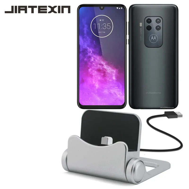 

JIATEXIN New For Motorola One Zoom Desktop Data Sync Type-C USB Cable Dock Charger Station For Moto One Pro Phone Holder Adapter
