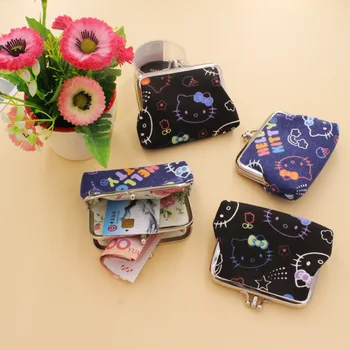 

Coin Purse Wallet Grils Cute Cat Pattern Small Wallet Hasp Printing Creative Earphone Storage Bag Good Gift Women's Purses