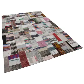 

205x306 Cm Multicolor Handmade Rugs Patchwork Rug-7x10 Ft