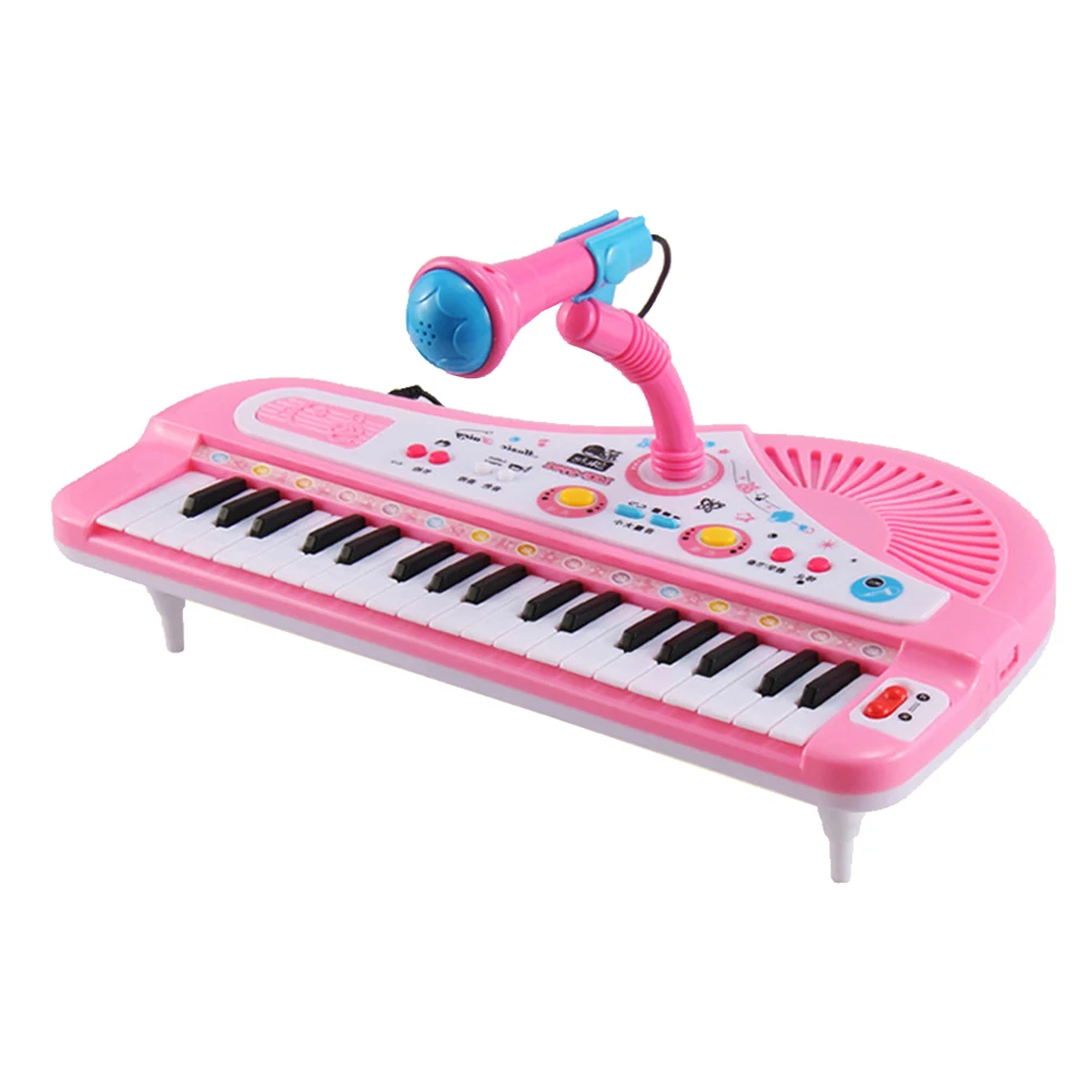 Teclado Infantil Musical Piano Brinquedo Iniciante 37 Teclas Com