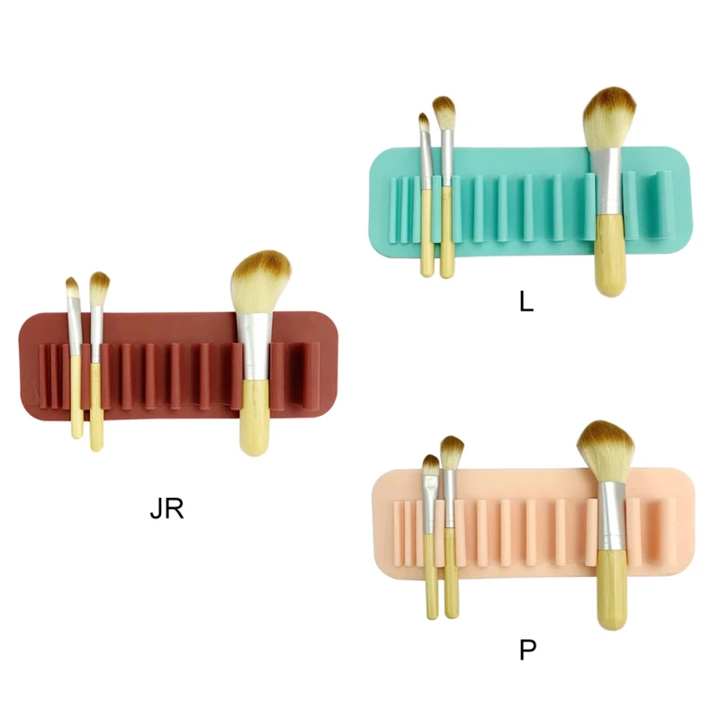 Multifutional Suction Wall Makeup Brush Rack Silicone Toothbrush Brush Drying Storage Rack Tool Storage Rack Non-slip