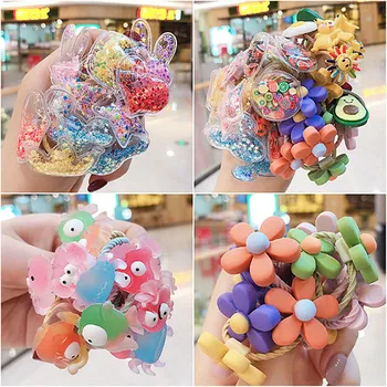 

10 PCS Girl's Headband Hair Band Hair Rubber Band Hair Accessories Princess Headwear Cute Hair Rope With Cartoon Fruit Design