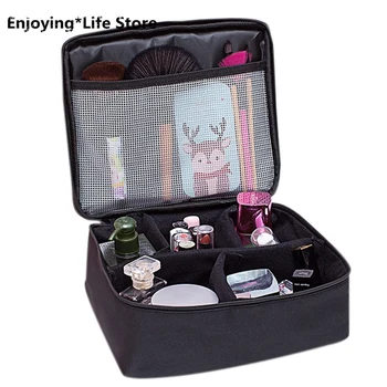 

Professional Large Makeup Bag Cosmetic Case Storage Handle Organizer Travel Kit