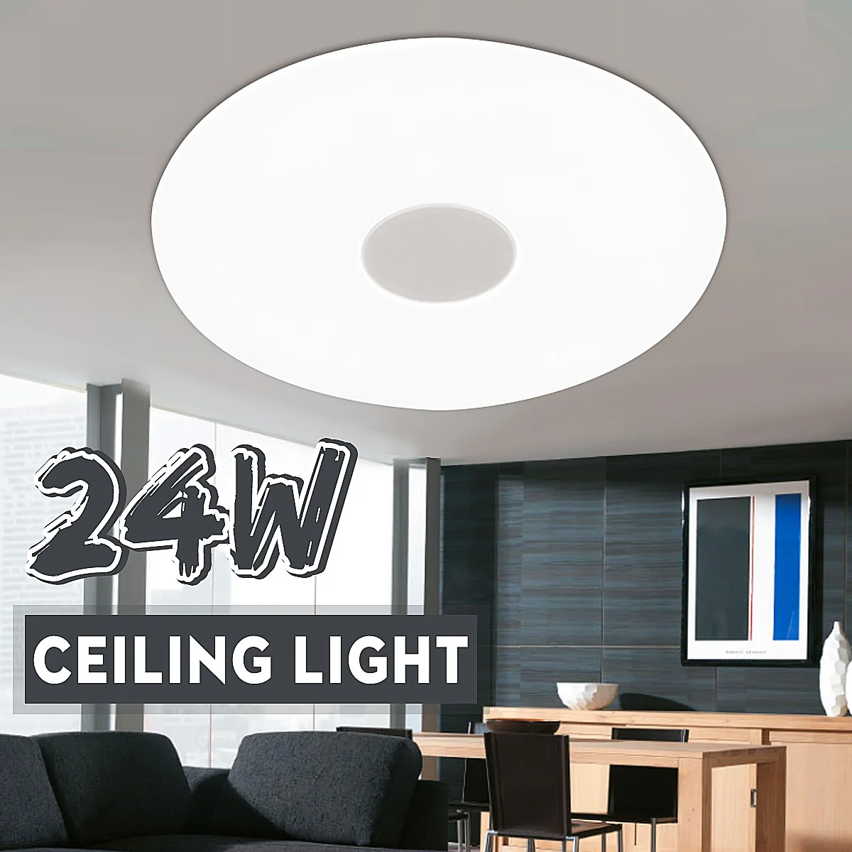

Ultra Thin LED Ceiling Light Modern Lamp Living Room Lighting Surface Mounted Panel Lamp 24W Bright For Home Bedroom Decorate