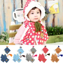 Детская шапка, шарф, детский шарф в горошек+ шапка, комплект из двух предметов, зимняя теплая мягкая бархатная шапка/шарф