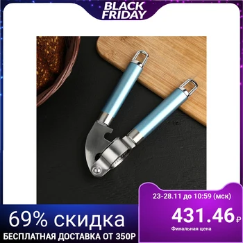

Lagoona garlic press, 19 cm, stainless steel, blue metallic