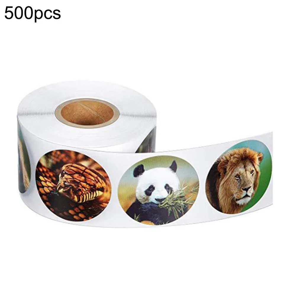 

500pcs Animal Stickers Jungle Party Birthday Decorations Personality Label Animal Stickers With Decorative Labels On Walls