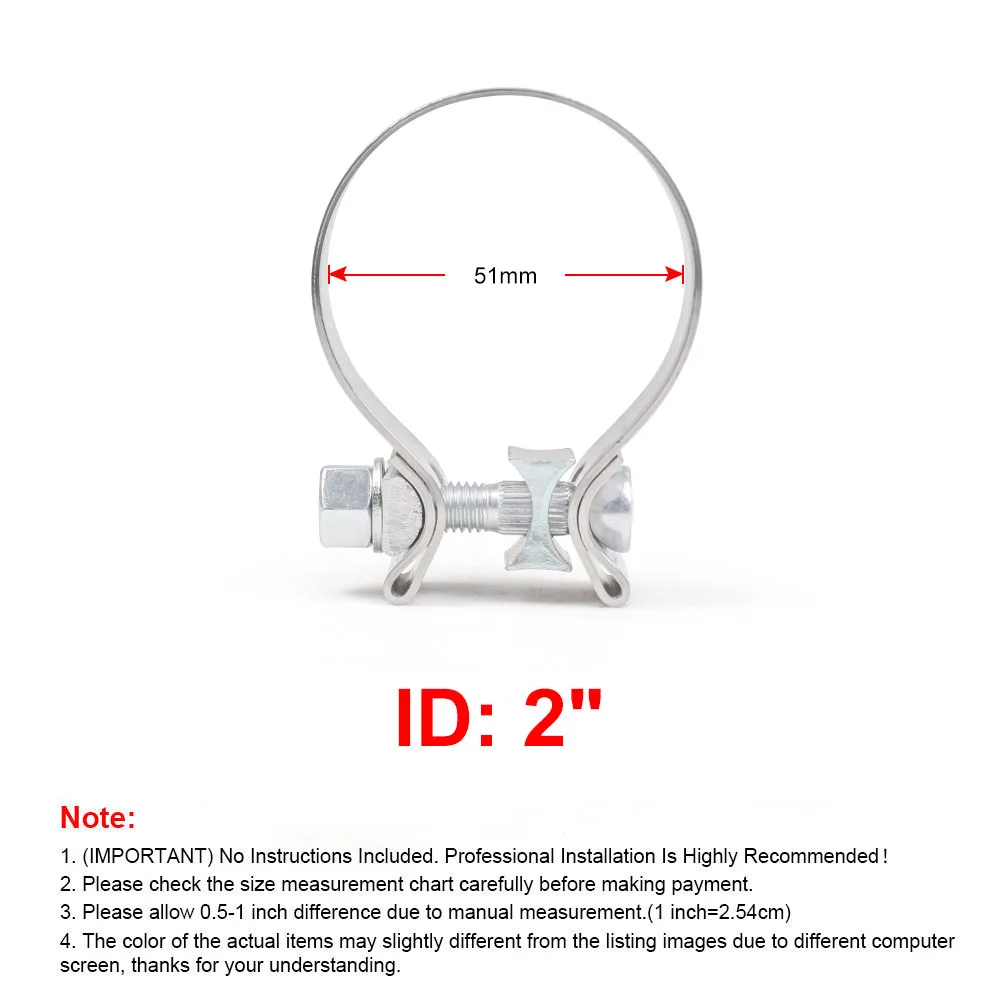 2,0" 2,25" 2,5" 2,75'' 3,0" 304 Edelstahl Accuseal Clamp Butt Joint Schmalband Auspuffdichtung Klemme Auspuffhülse – Detail 12