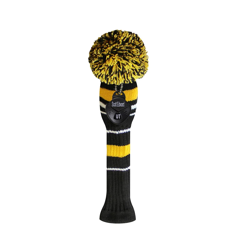 Головной убор Hornets color Knit Golf, набор из 3 предметов для водителя(460cc), фарватера, гибрид. Креативный чехол для гольф-клуба - Цвет: Hybrid