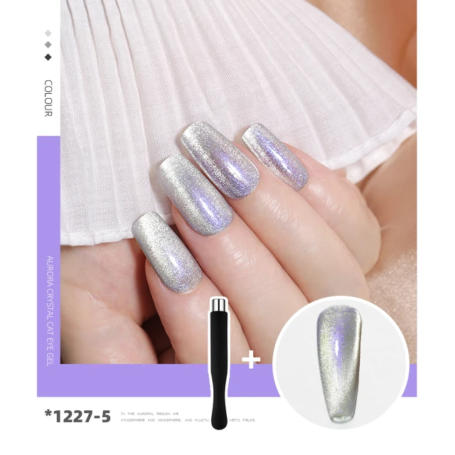 HNUIX 7.3ml 3D UV Clear Gel Dip Nail Art Gel Varnish Manicure Universal Wide New Color Phototherapy Cat Eye Gel Nail Polish 1227-5