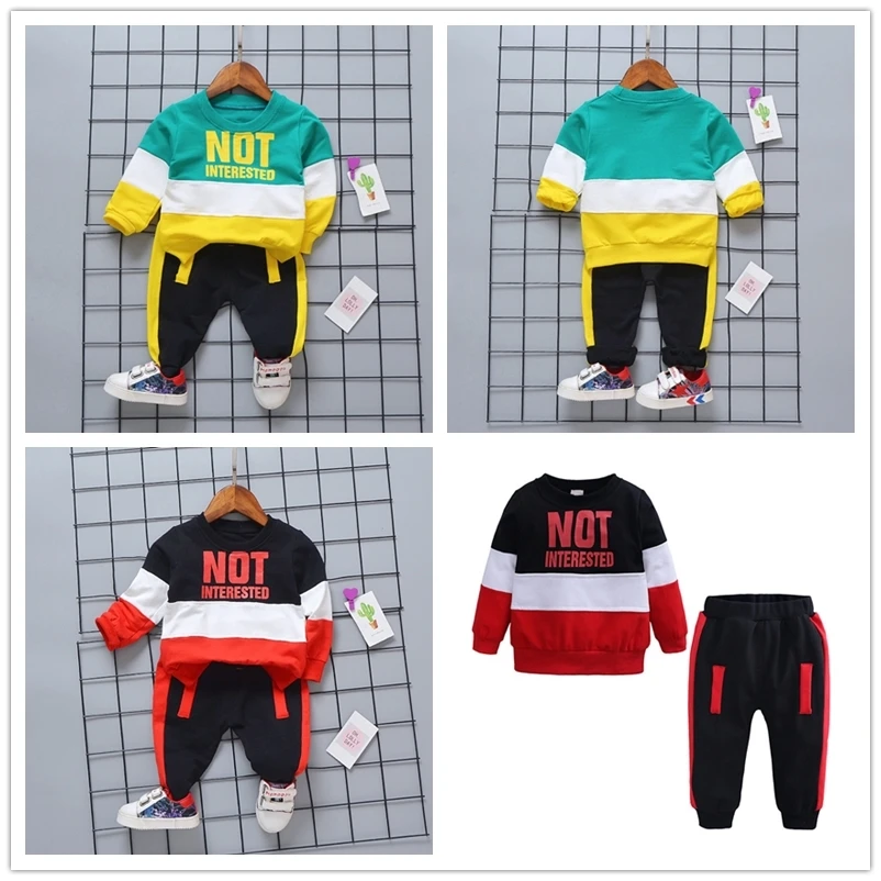 Fashion Children Clothing Spring Autumn Baby Girl Clothes Set Boys Cotton Jacket Pants 2 Pieces Toddler Costume Kids Tracksuits