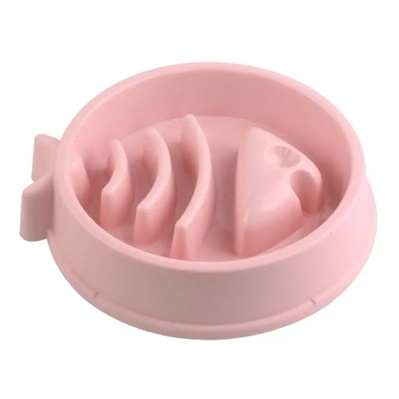 Pet Slow Eating Feeder Fish Shape Dog Bowl Bloat Stop Healthy Interactive Feeding Food Puppy Plate Dishes