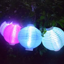 Солнечная лампа Круглые Китайские бумажные фонарики украшения для свадьбы и дня рождения подарок ремесло DIY Висячие вечерние шары C1356 d