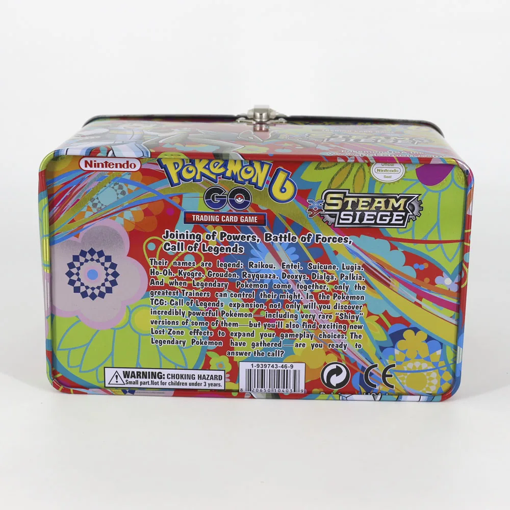 Takara Tomy Pokemon Card, металлическая коробка, настольная карточная игра, Мега тренажер, коллекция энергии, настольные карты, боевые игрушки, 153 карт для детей