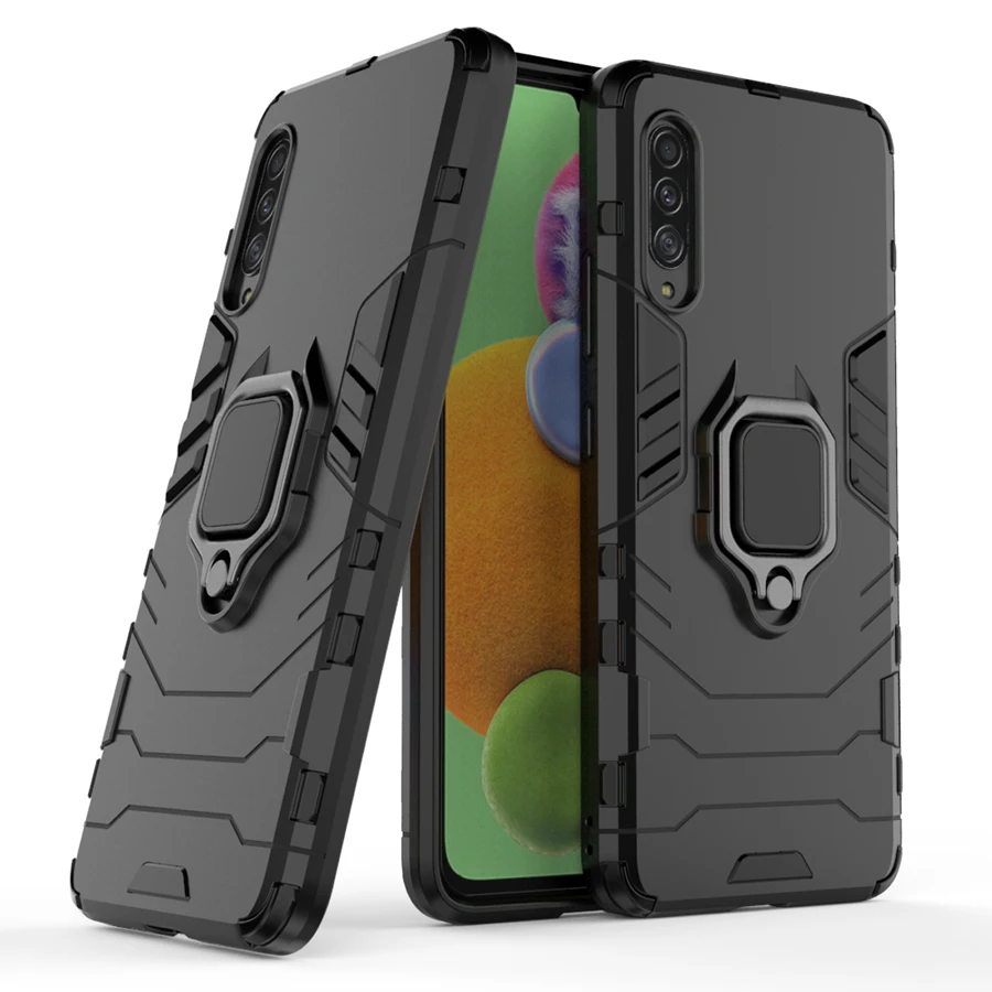 10 шт./партия защитный чехол для samsung Galaxy A90 5G, чехол, силиконовый Жесткий чехол с кольцом для пальца для samsung SM-A908F A908N