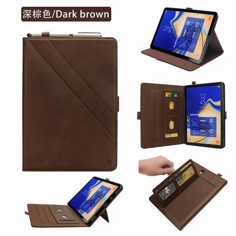 Противоударный чехол-книжка для Samsung Galaxy Tab S4 10,5 ''T830 T835 Футляр для телефона с магнитом складной чехол для карт с карандашом