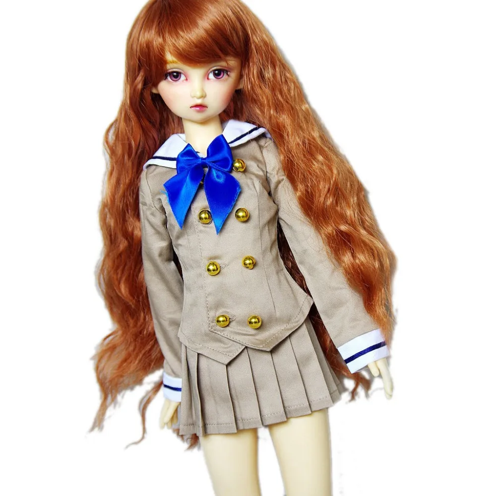 [Wamami] 288# коричневая школьная форма/костюм для 1/4 MSD 1/3 SD DZ BJD Dollfie - Цвет: Light Brown