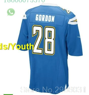 for kids youth Лос-Анжелес А+++ качество Детская Молодежная Мелвин Гордон 28 Joey Bosa 99 Philip Rocks 17 Junior Seau 55 Keenan Allen 13 jersey - Цвет: for kids youth